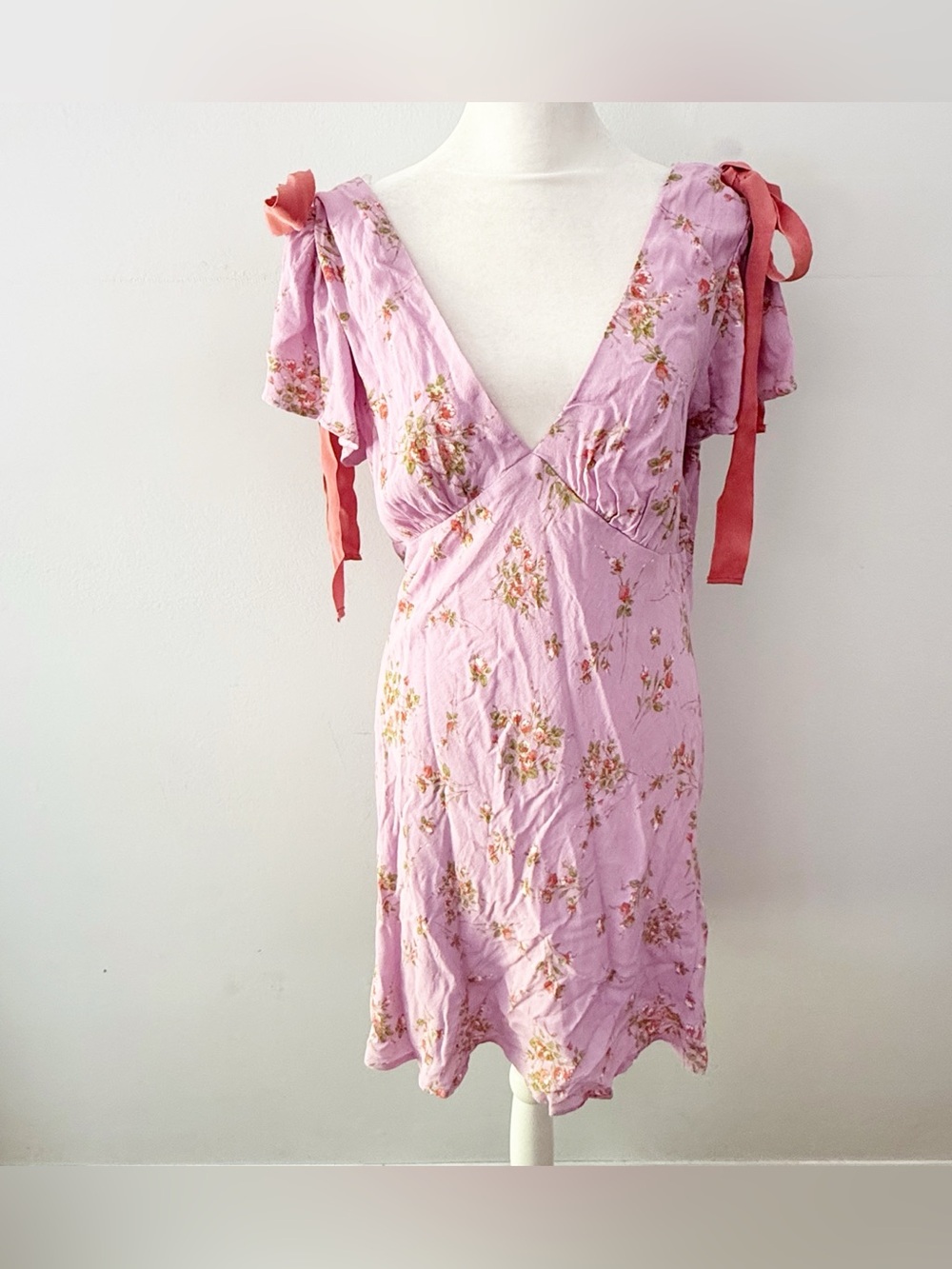NWT Wild Fable Women Floral Bow Babydoll Dress Medium Garden Feminine Retro